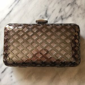 Silver and Gunmetal Evening Bag Minaudieres